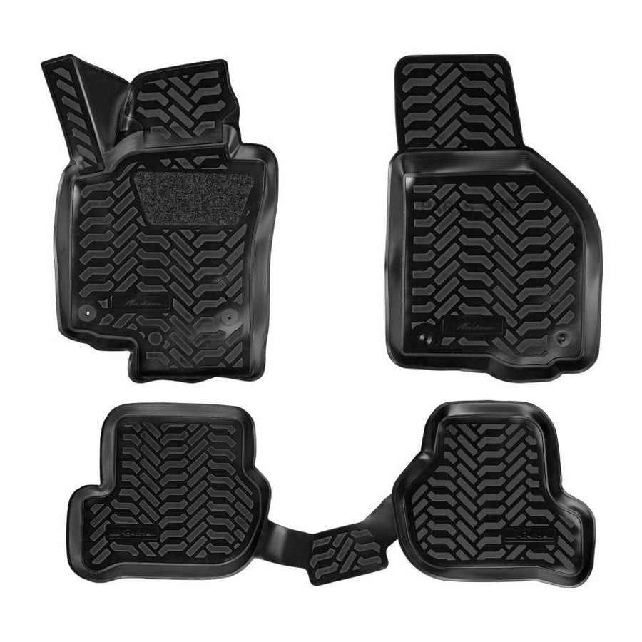 Коврики салона Skoda Octavia (A5) 2004-2013 г.в. полимерный черный "AIRLINE" (3D с подпятником) - AIRLINE None None